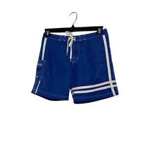 2 for $15 O'Neill Blue With White Stripe Tie Waist Pocket Board Shorts Logo